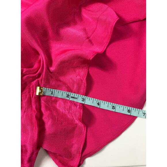 Revolve NBD Maelle Silky Tie Shoulder Shorts Romper Hot Pink M - Picture 10 of 10
